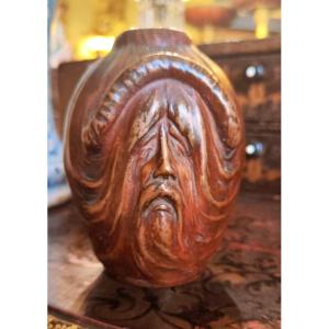 Small Terracotta Vase Covered With Copper