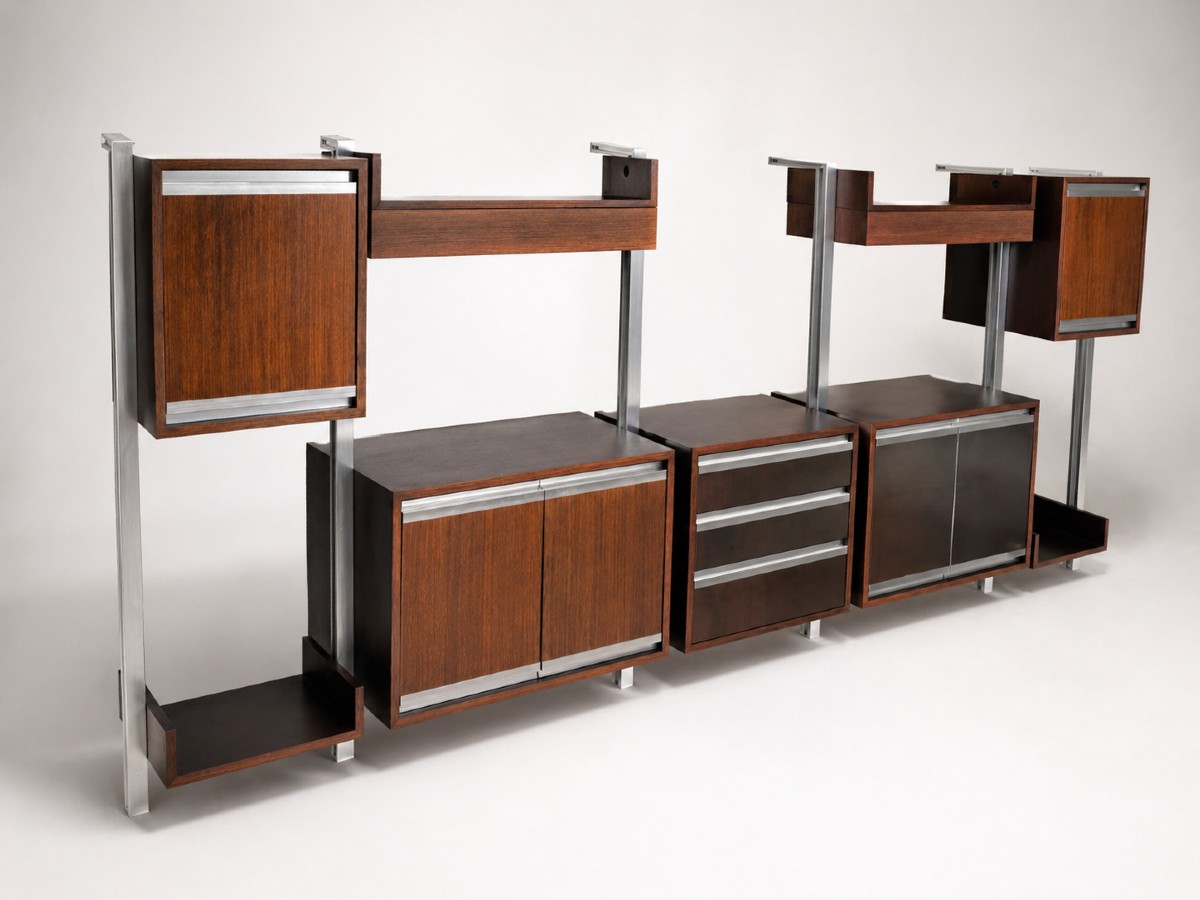 Bibliothèque modulable / composition murale Ligne Roset années 1970