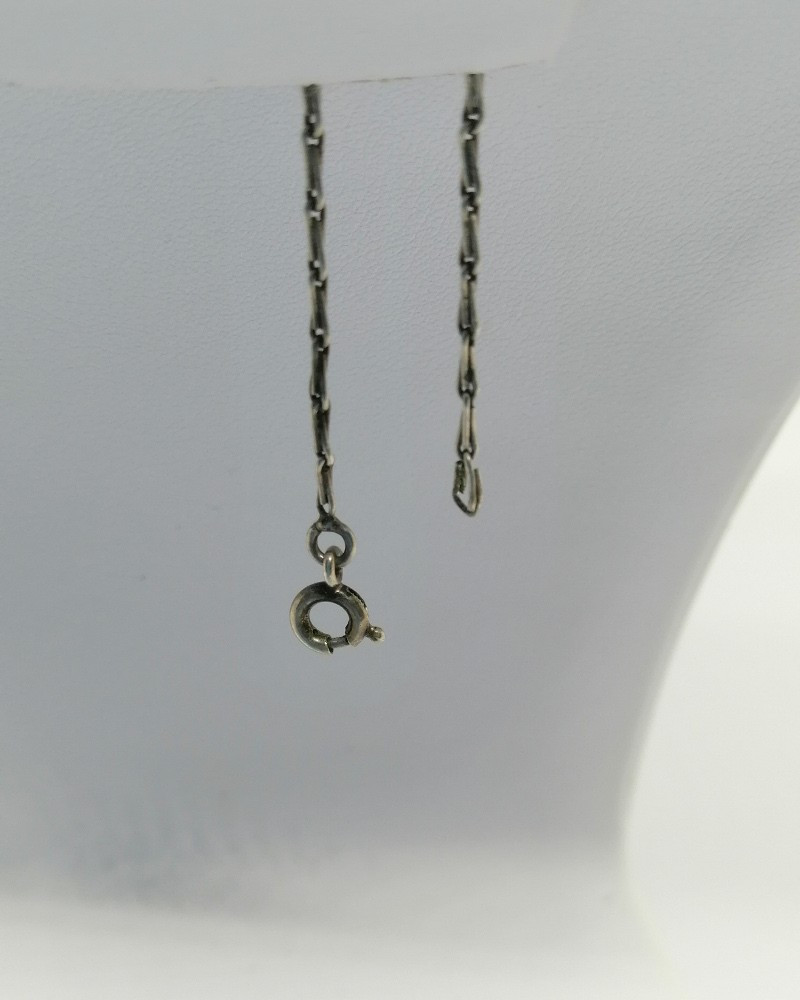 Silver Necklace, With Foliate Motifs, Marcasite Pavé And Cultured Pearl, 1930-40.-photo-1