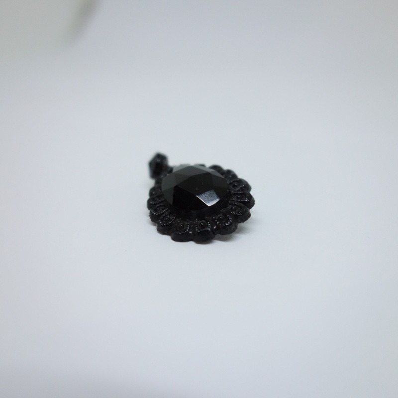 Silver And Faceted Jet Drop Earrings, 1890-1920.-photo-4