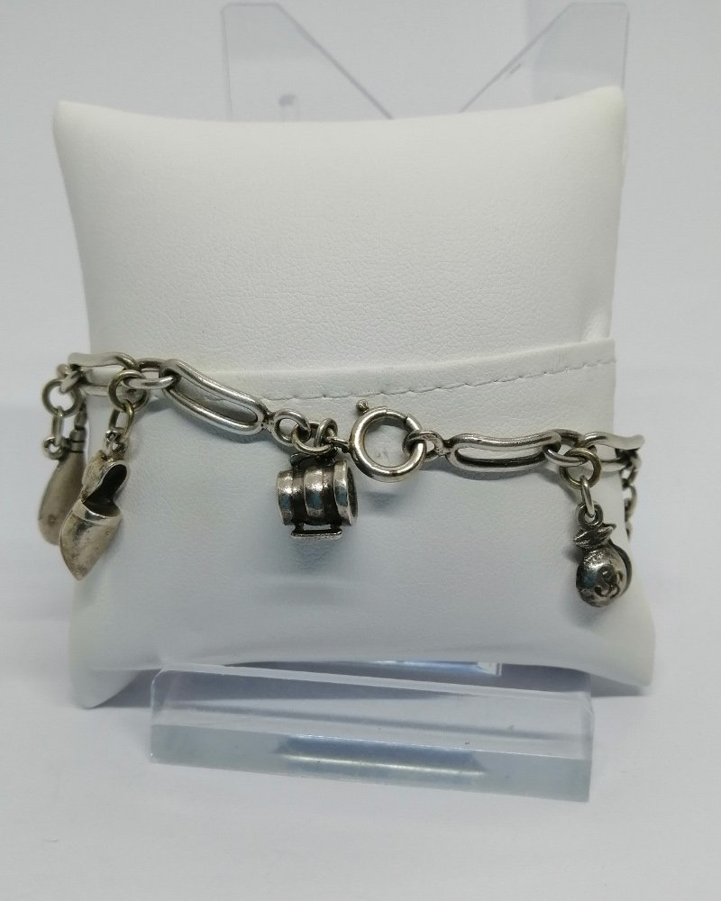 Sterling Silver Bracelet With Charms, Basque Country.-photo-2
