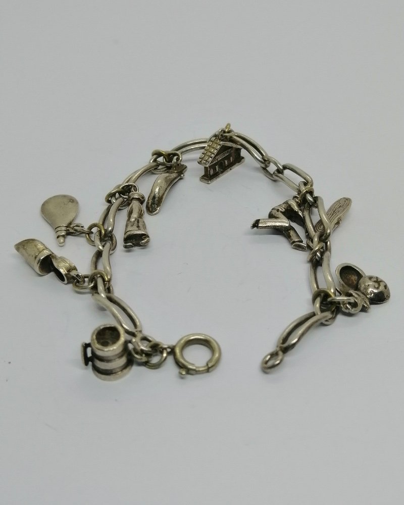 Sterling Silver Bracelet With Charms, Basque Country.-photo-4