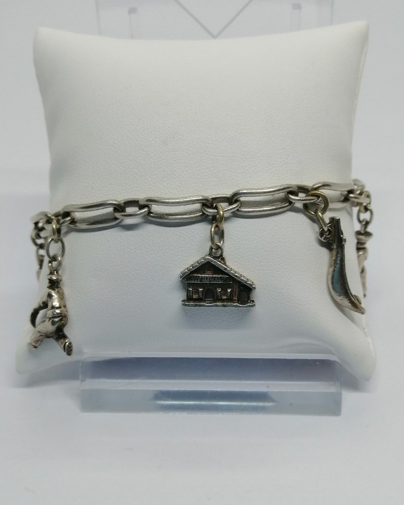 Sterling Silver Bracelet With Charms, Basque Country.
