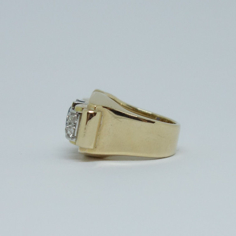 Gold Sapphire And Diamonds Ring-photo-1