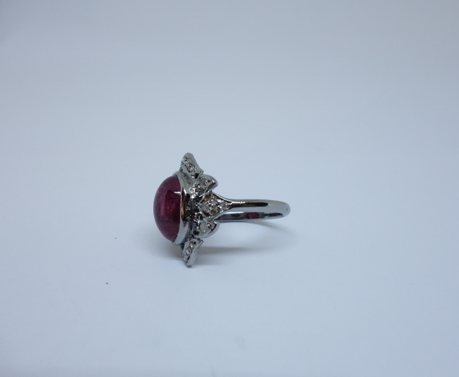Pink Tourmaline Silver Ring-photo-3