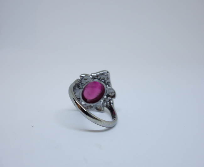 Pink Tourmaline Silver Ring-photo-4