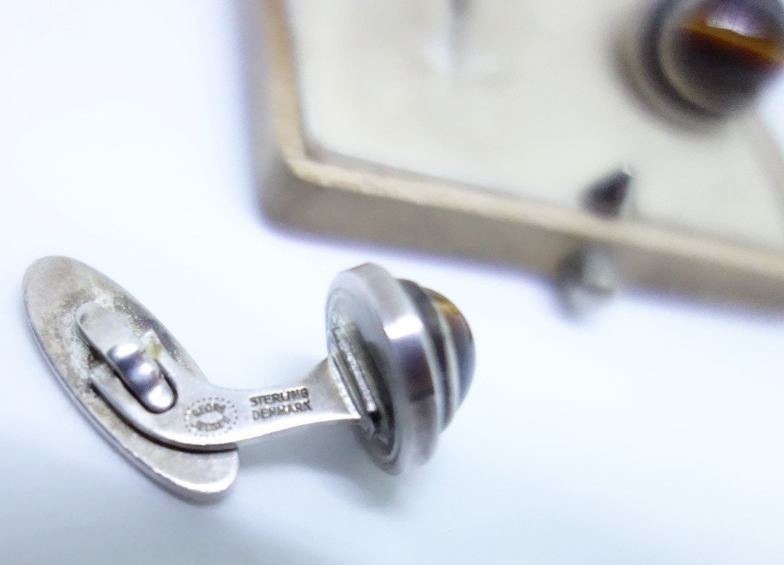 Signed Silver Cufflinks.-photo-1