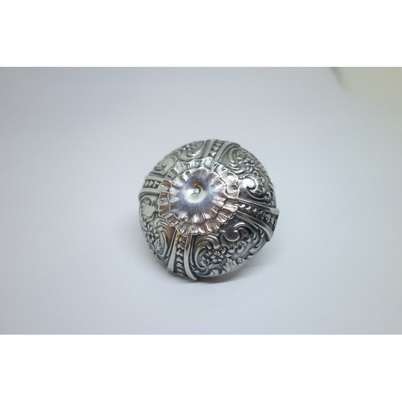 Box, Pillbox, Sterling Silver With A Particular Shape And Decor.-photo-1