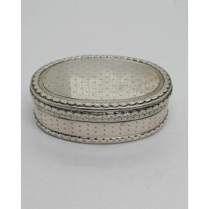 Secret Compartment Box In Silver, Guilloche, Naughty Scene, Mid-19th Century.