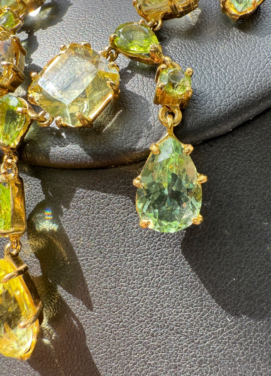 Collier rivière en or jaune aux pierres d’été-photo-1