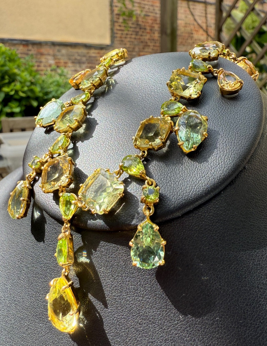 Collier rivière en or jaune aux pierres d’été-photo-4