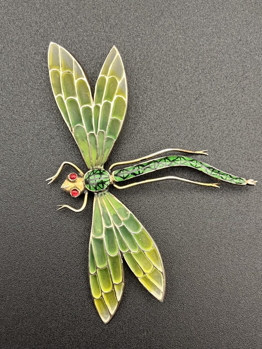 Pendentif libellule en argent 900 millièmes.-photo-2