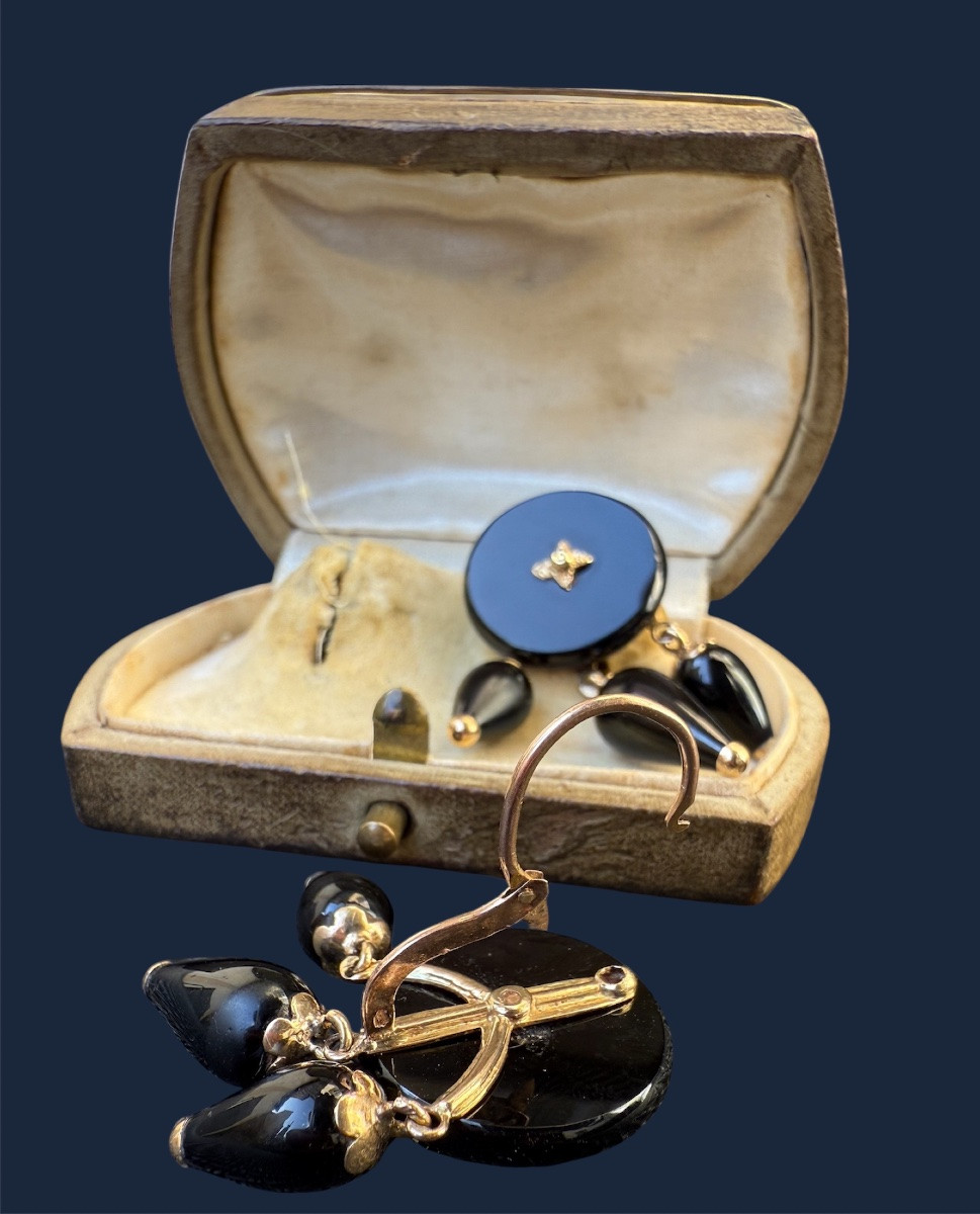 Boucles d’oreilles époque Napoléon III.-photo-4