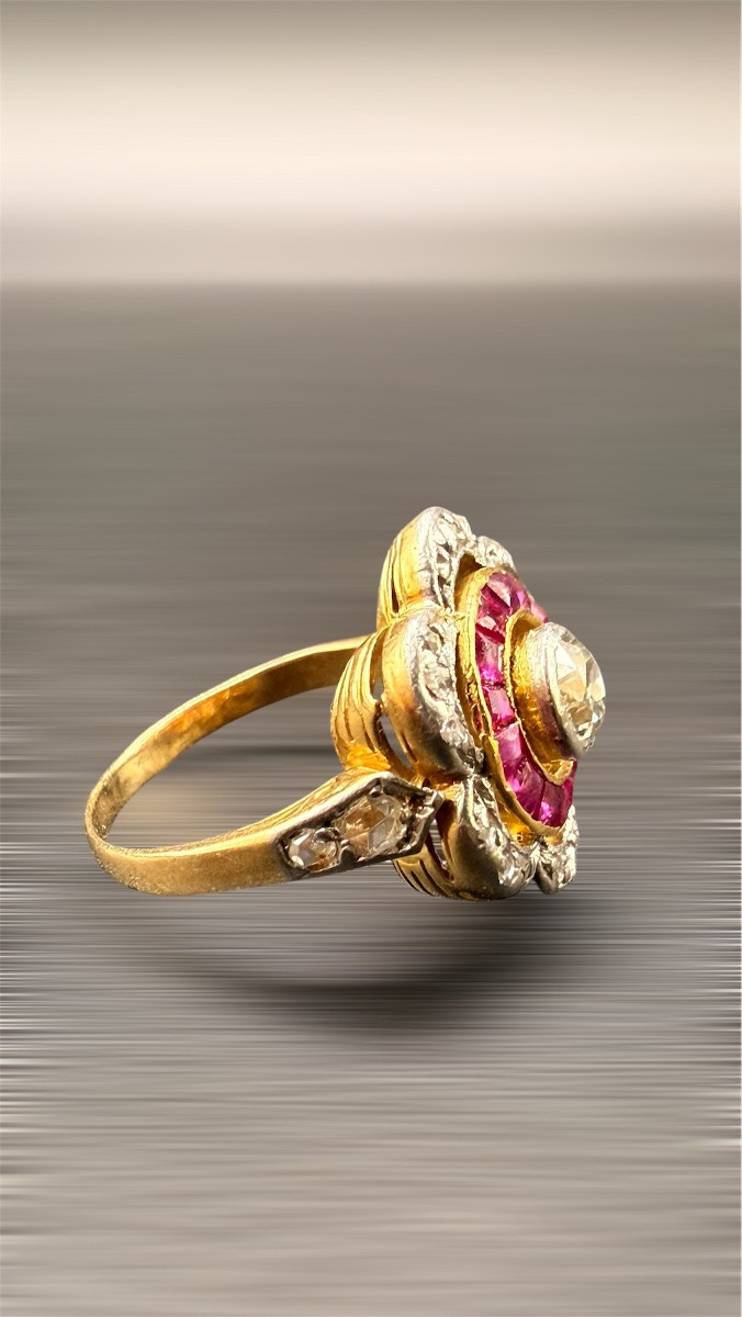 Bague Art Déco en or 18 carats – France, vers 1920-photo-2