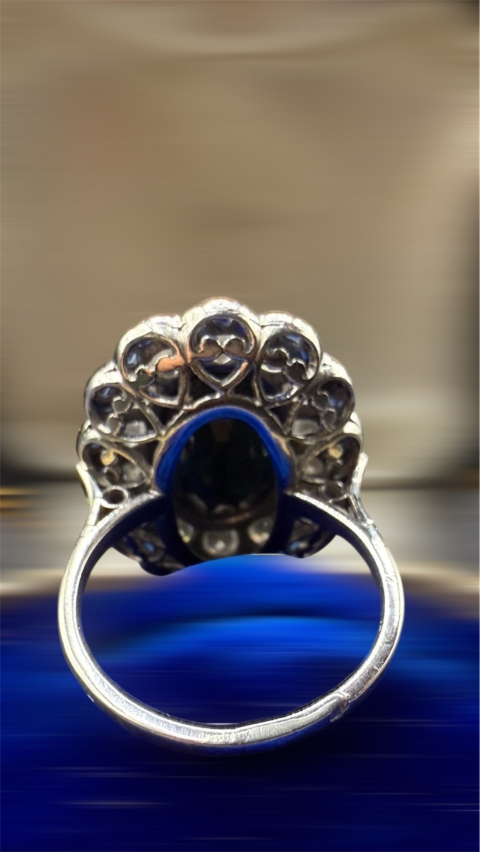 Art Deco Platinum Ring, Circa 1930.-photo-1