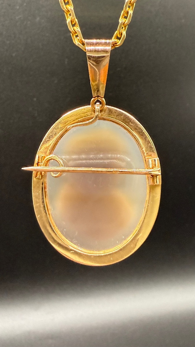 Antique 18k Gold Cameo – Pendant And Brooch.-photo-2