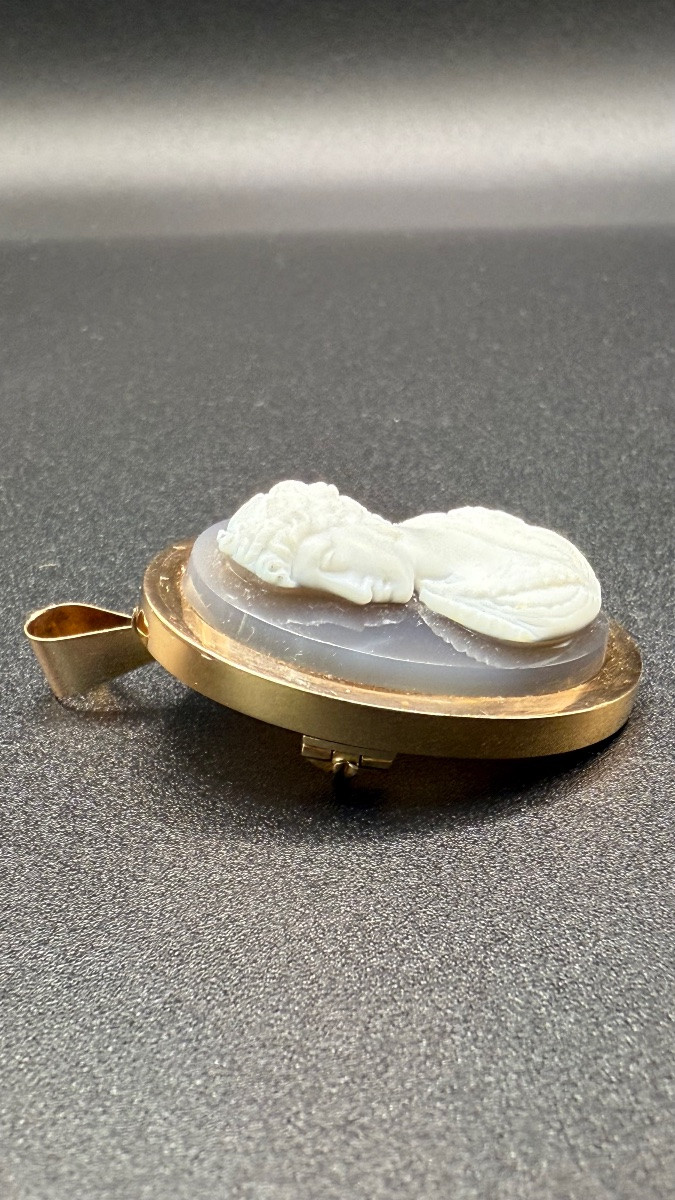 Antique 18k Gold Cameo – Pendant And Brooch.-photo-3