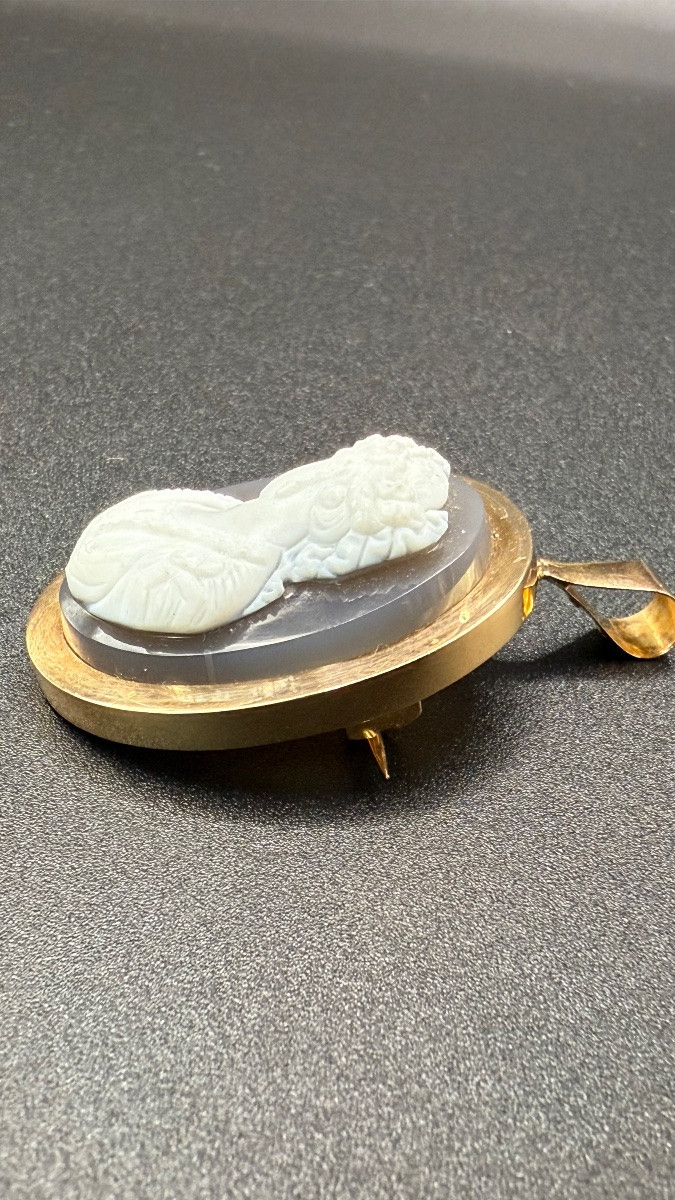 Antique 18k Gold Cameo – Pendant And Brooch.-photo-4