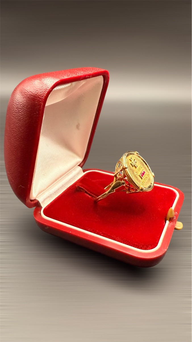 Bague d’Amour Augis vintage en or 18k (circa 1970).-photo-3