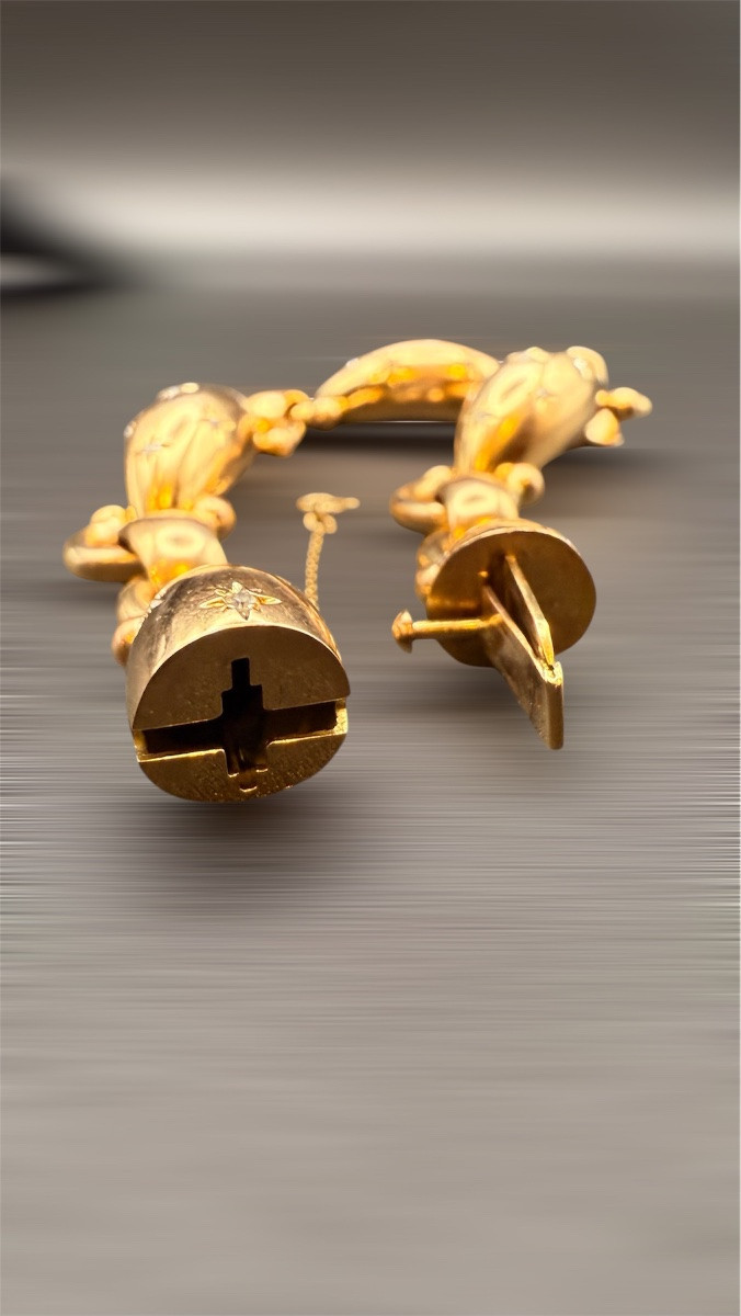 Bracelet en or jaune 18 carats, vers 1950.-photo-3