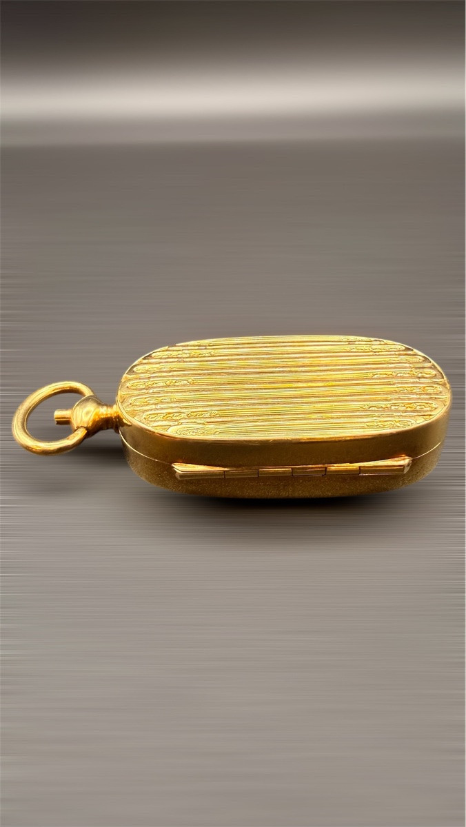 Double Louis Coin Holder In Gold – Circa 1900.-photo-4