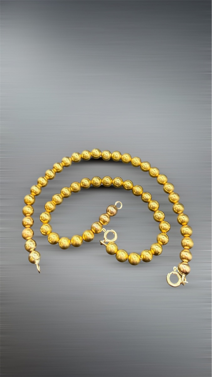 18-carat Yellow Gold Bracelets – Late 20th Century.-photo-2