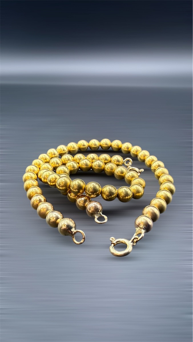 18-carat Yellow Gold Bracelets – Late 20th Century.-photo-3