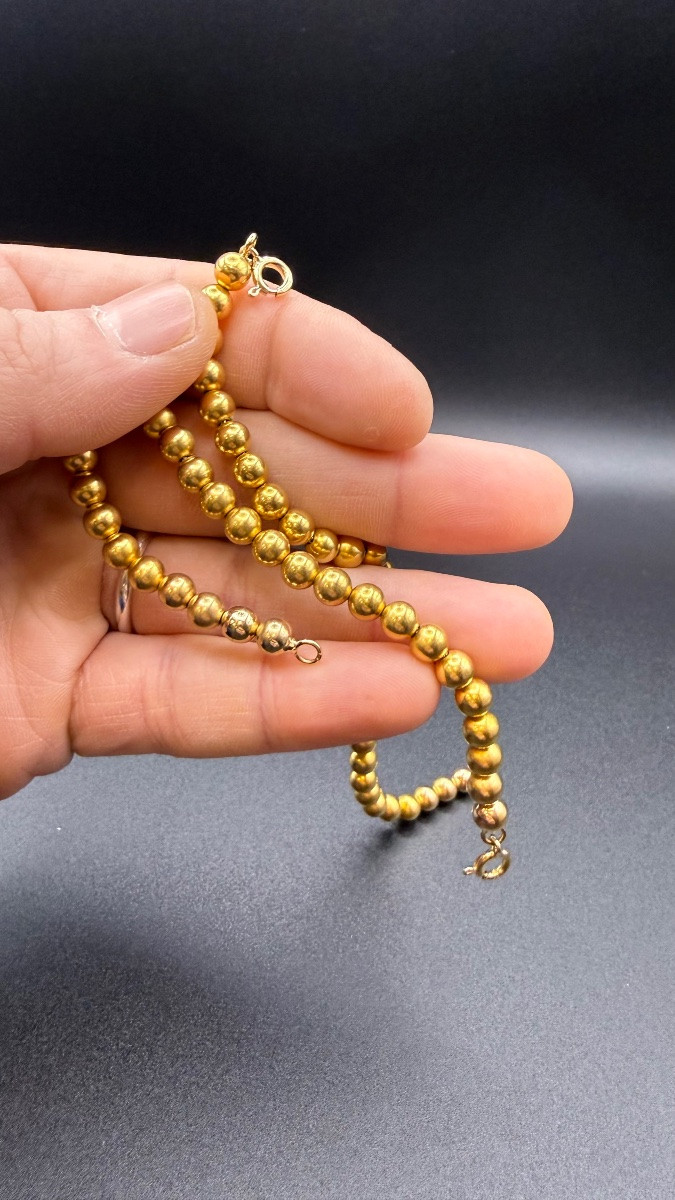 18-carat Yellow Gold Bracelets – Late 20th Century.-photo-4