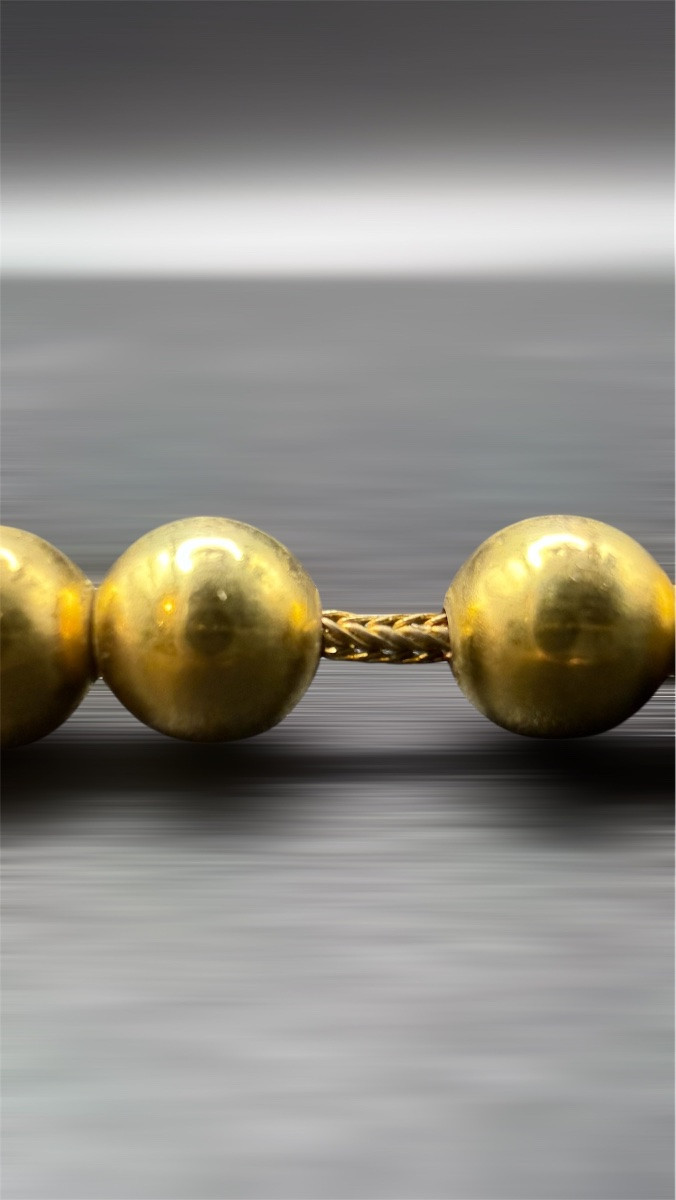 18-carat Yellow Gold Bracelets – Late 20th Century.-photo-1