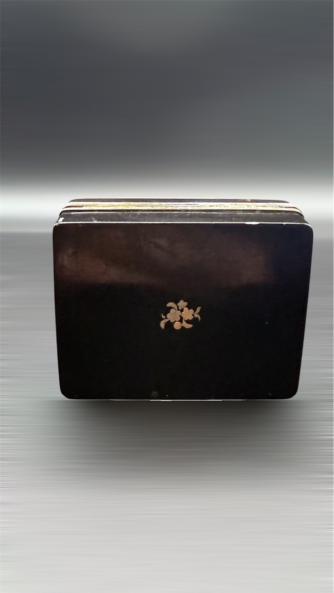 Tortoiseshell And Three-color Gold Piqué Patch Box – Paris, 1762–1768-photo-3