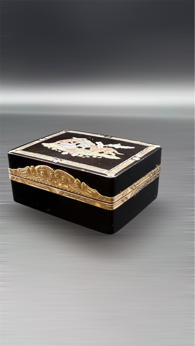 Tortoiseshell And Three-color Gold Piqué Patch Box – Paris, 1762–1768-photo-2
