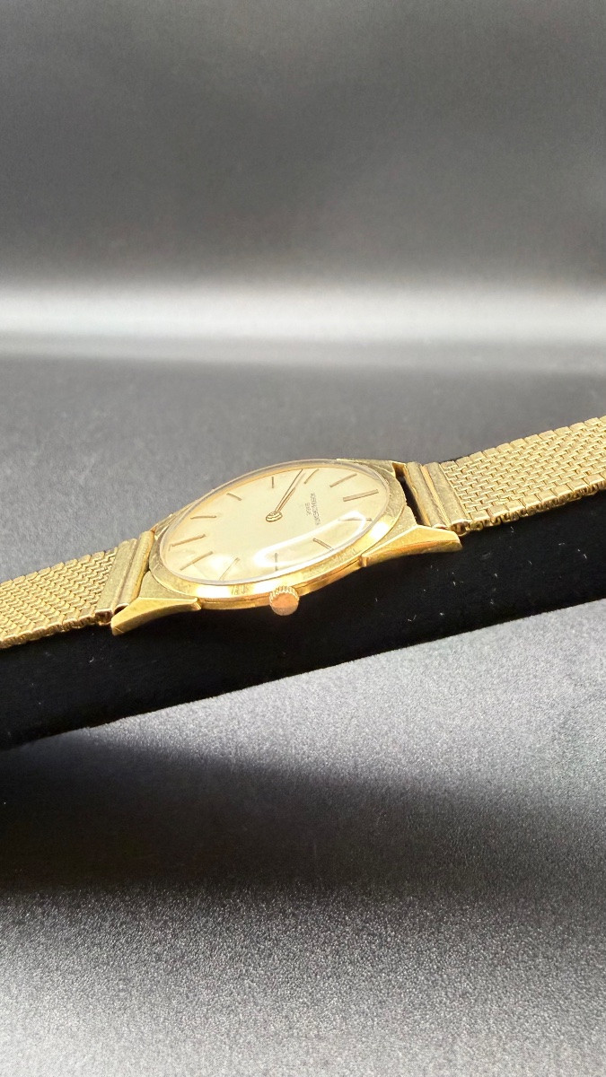 Montre Vacheron Constantin Or 18k 750 Vintage Bracelet Or Maille Vers 1960 Genève.-photo-8