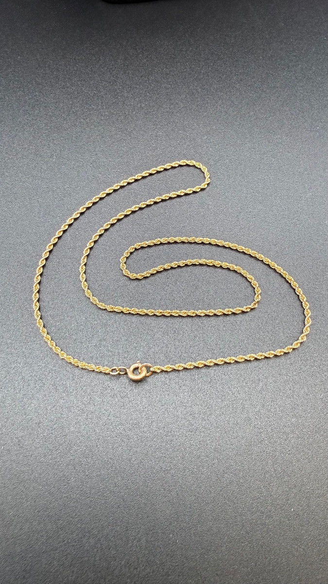 Chaîne et médaille médicale en or 18K-photo-1