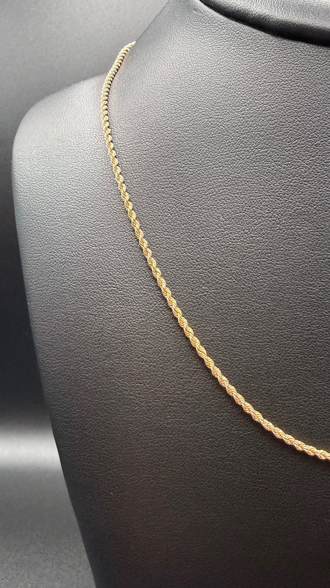 Chaîne et médaille médicale en or 18K-photo-2