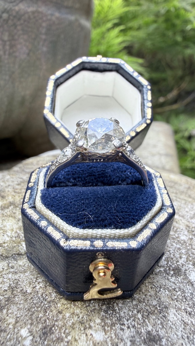 Diamond And Platinum Ring, Circa 1910.-photo-4