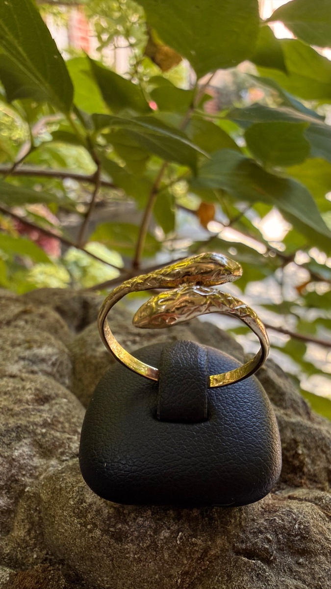 Bague serpent en or jaune 18 carats – Années 1960-1970. -photo-4