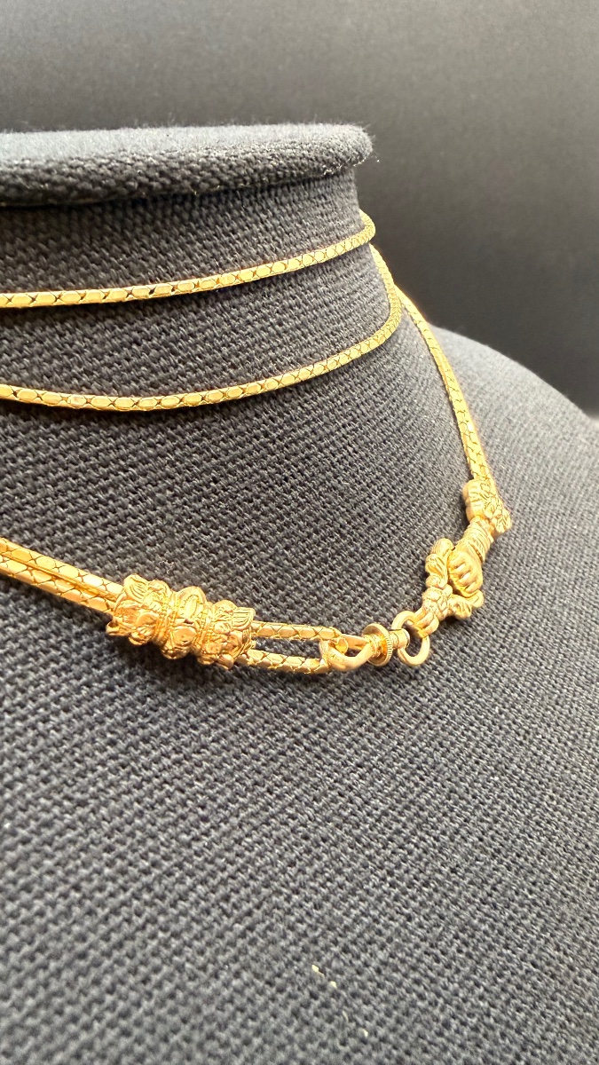 sautoir d’époque Napoléon III en or jaune 18 carats, vers 1870. -photo-2