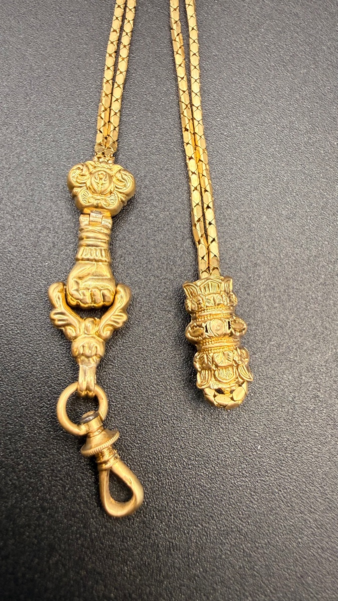 sautoir d’époque Napoléon III en or jaune 18 carats, vers 1870. -photo-1