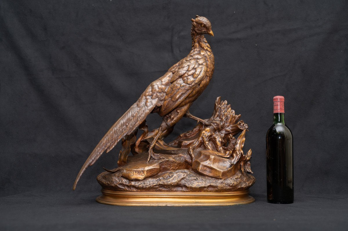 Pheasant Fighting A Weasel By J. Moigniez-photo-2