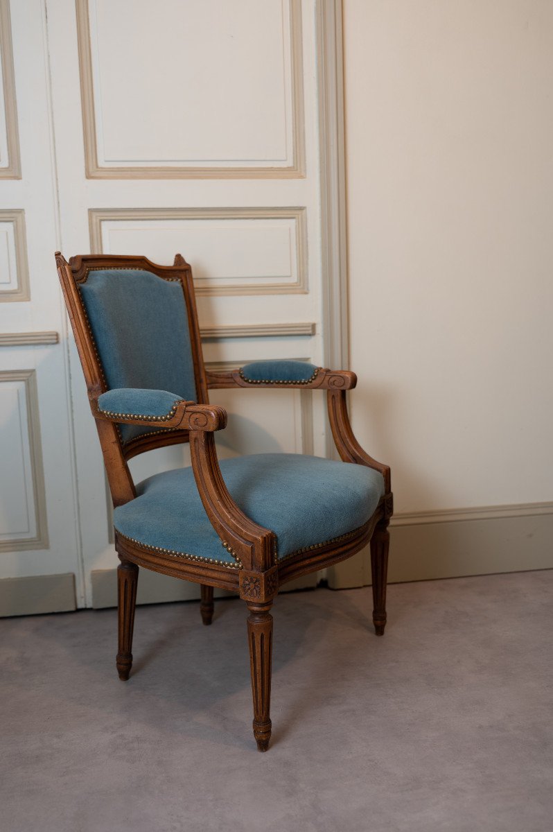 Pair Of Louis XVI Style Cabriolet Armchairs-photo-4