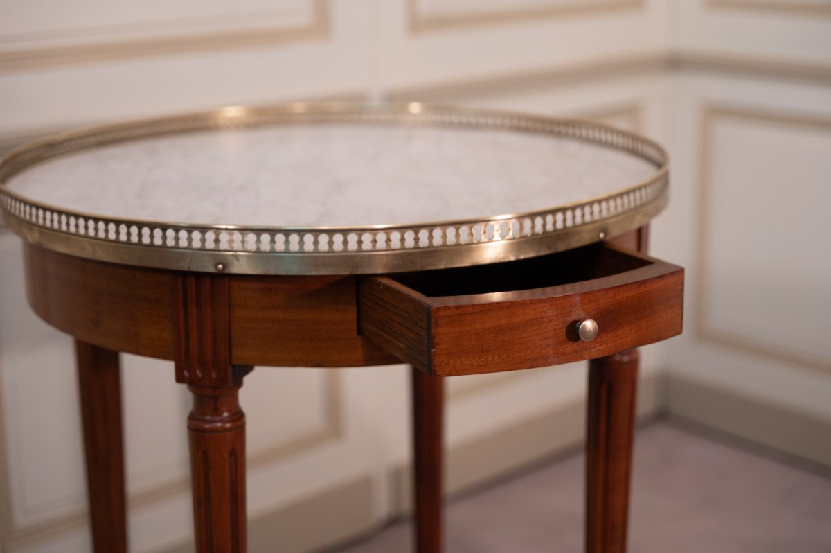 Table Bouillotte De Style Louis XVI En Acajou-photo-2