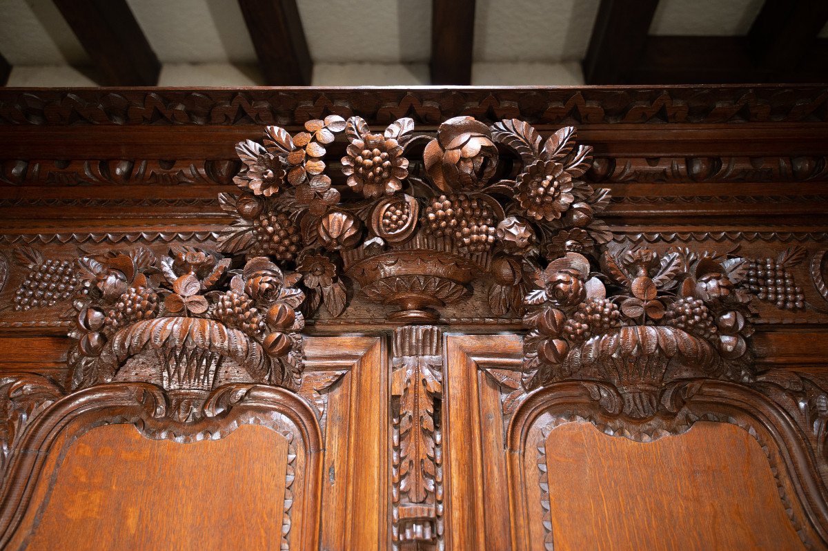 Armoire Normande De Mariage En Chêne-photo-2