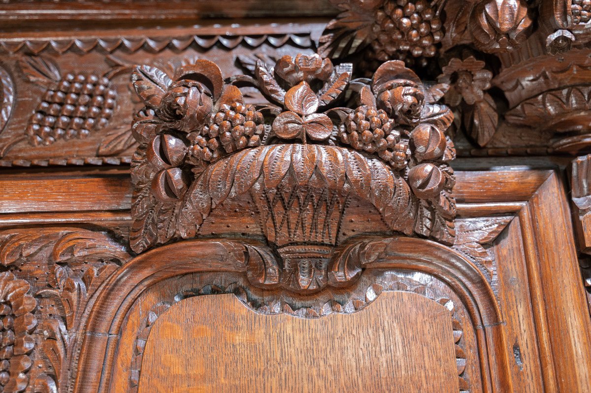 Armoire Normande De Mariage En Chêne-photo-3