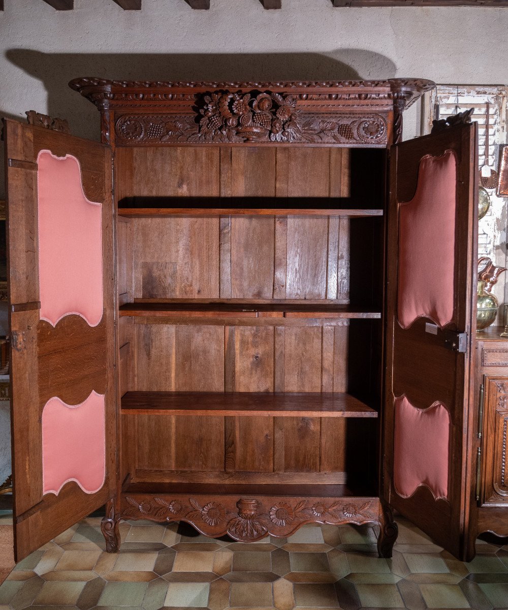 Armoire Normande De Mariage En Chêne-photo-3