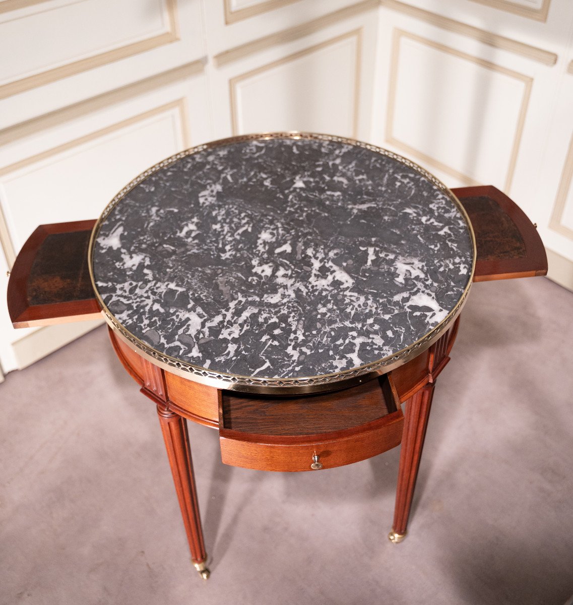 Table Bouillotte d'époque Louis XVI-photo-4