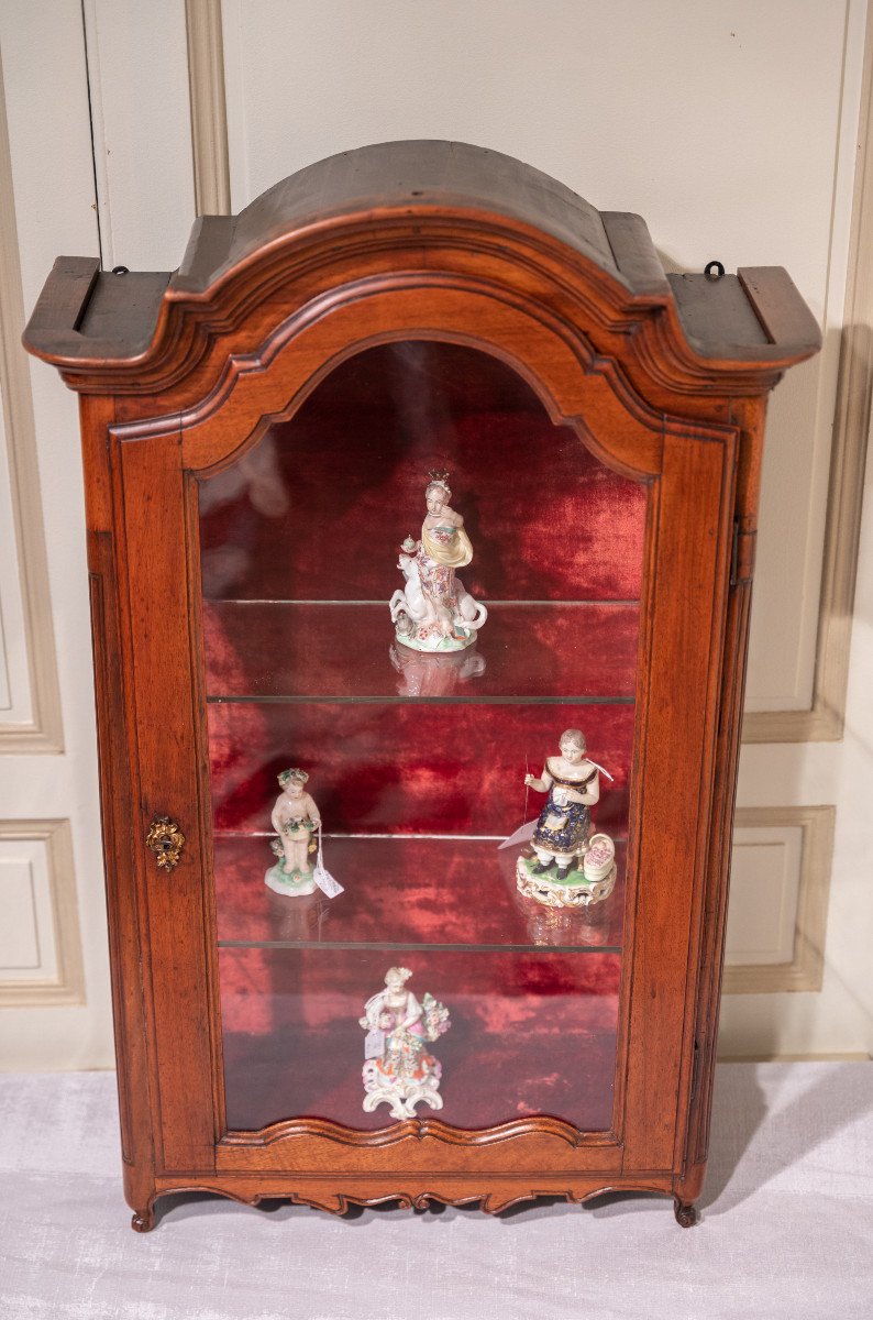 Petite Vitrine De Style Louis XIV à Suspendre, époque XVIIIème-photo-2