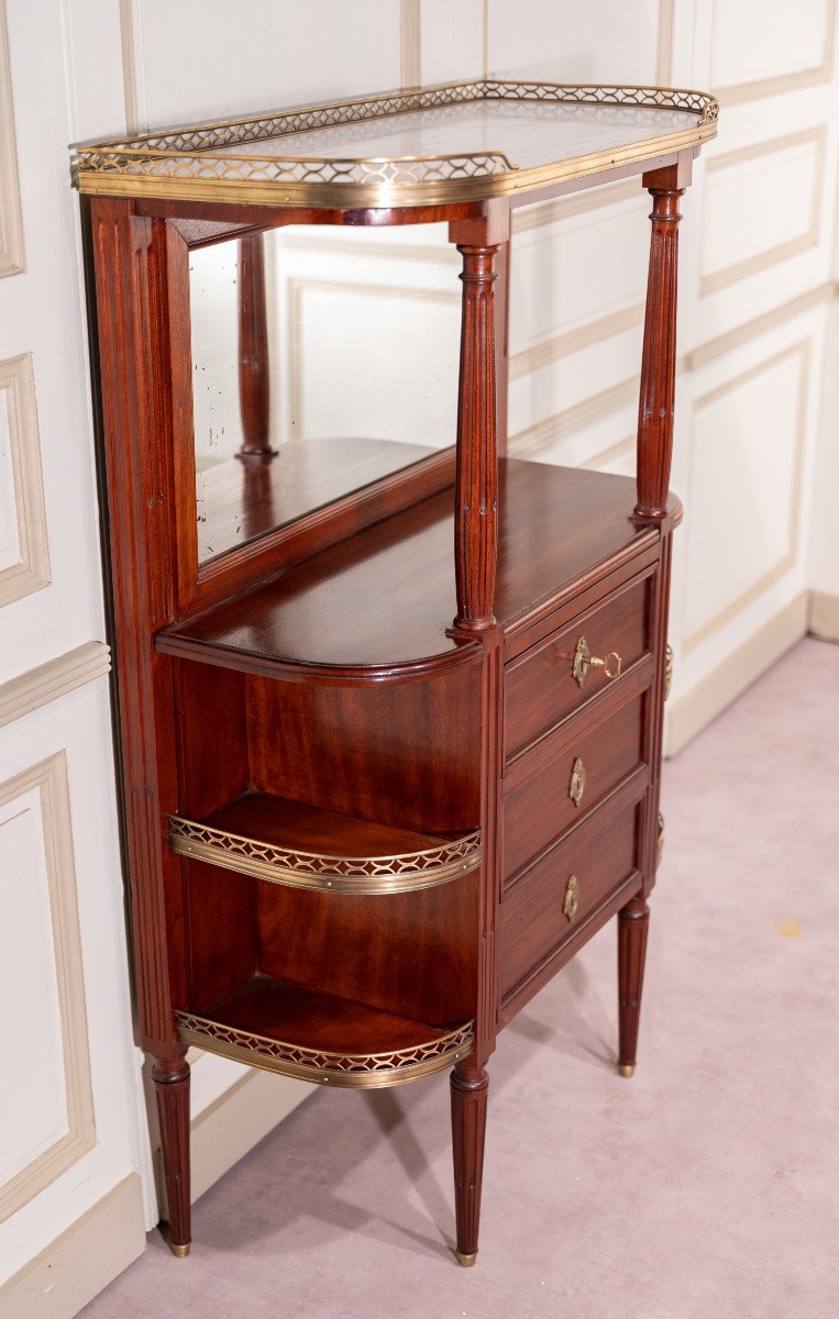 Louis XVI Style Mahogany Serving Unit-photo-4