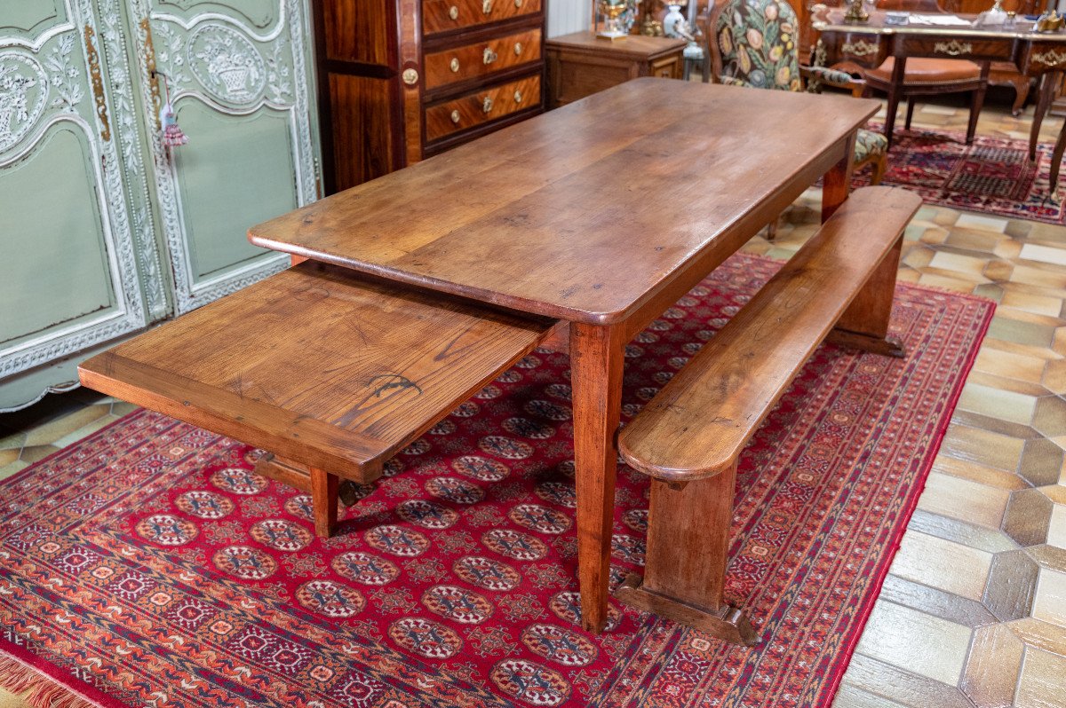 Table De Ferme En Merisier-photo-2