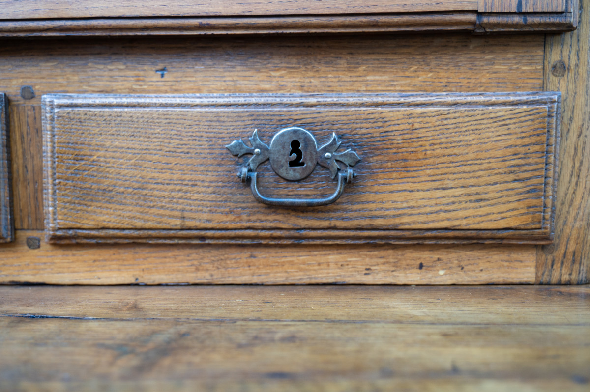 18th Century Oak Bookcase Desk-photo-6