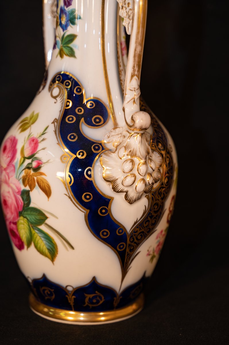 Importante paire de vases en porcelaine Louis-Philippe-photo-1
